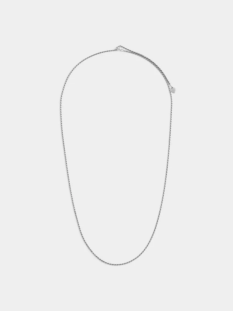 Sterling Silver Adjustable Faceted Rope Chain