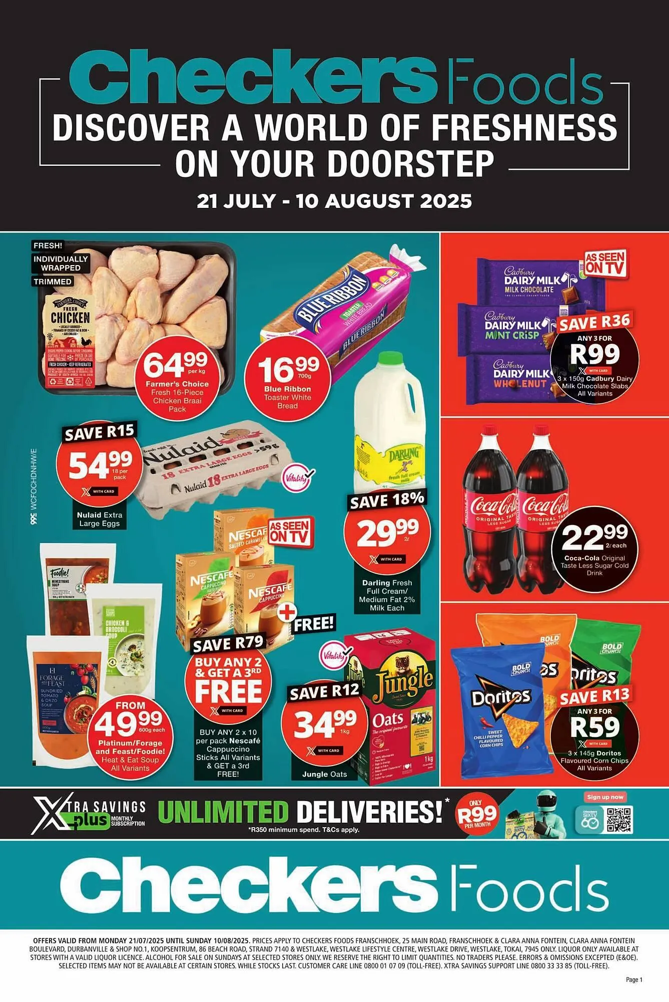 Checkers catalogue from 21 July to 10 August 2025 - Catalogue Page 1