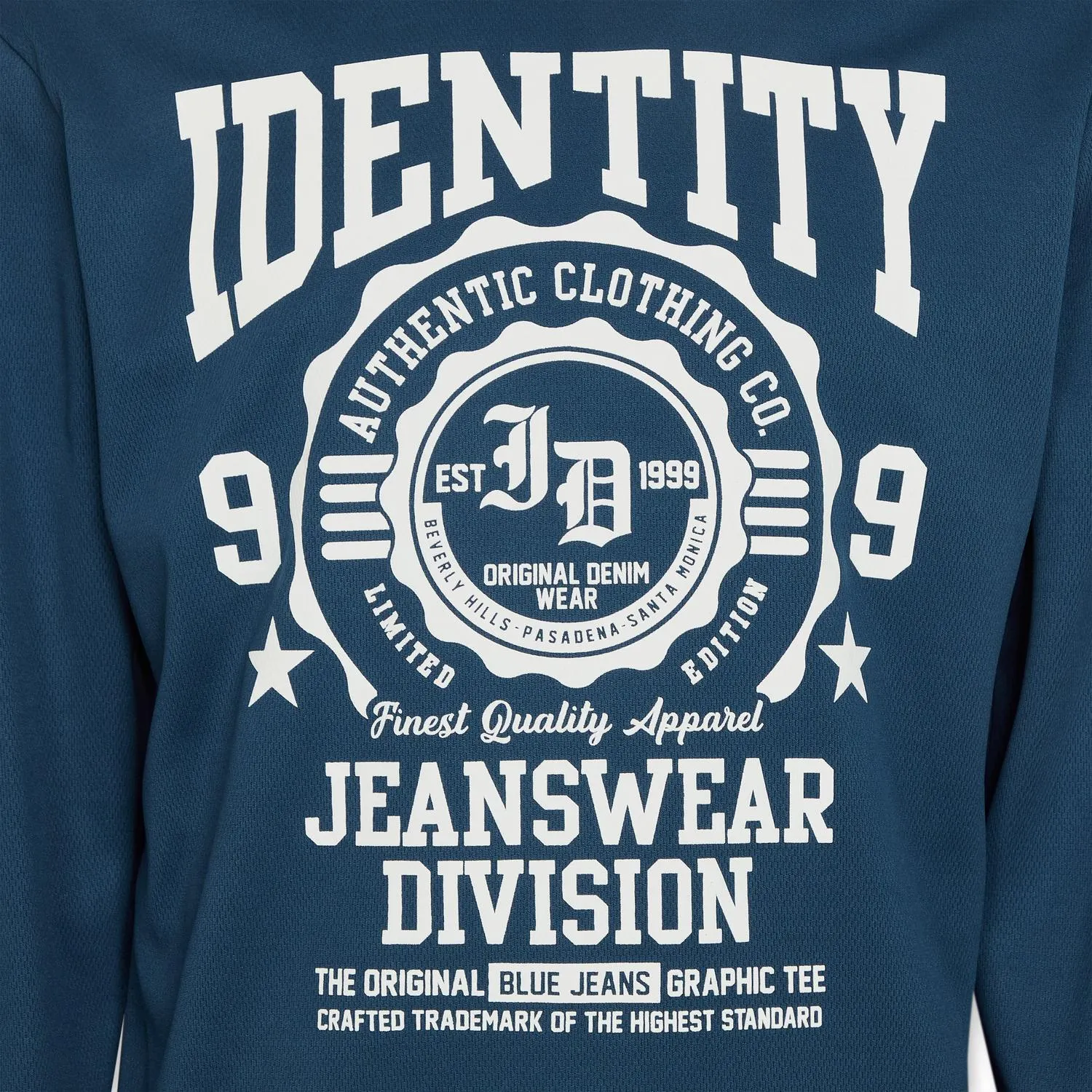 Blue Branded Long Sleeve T-shirt