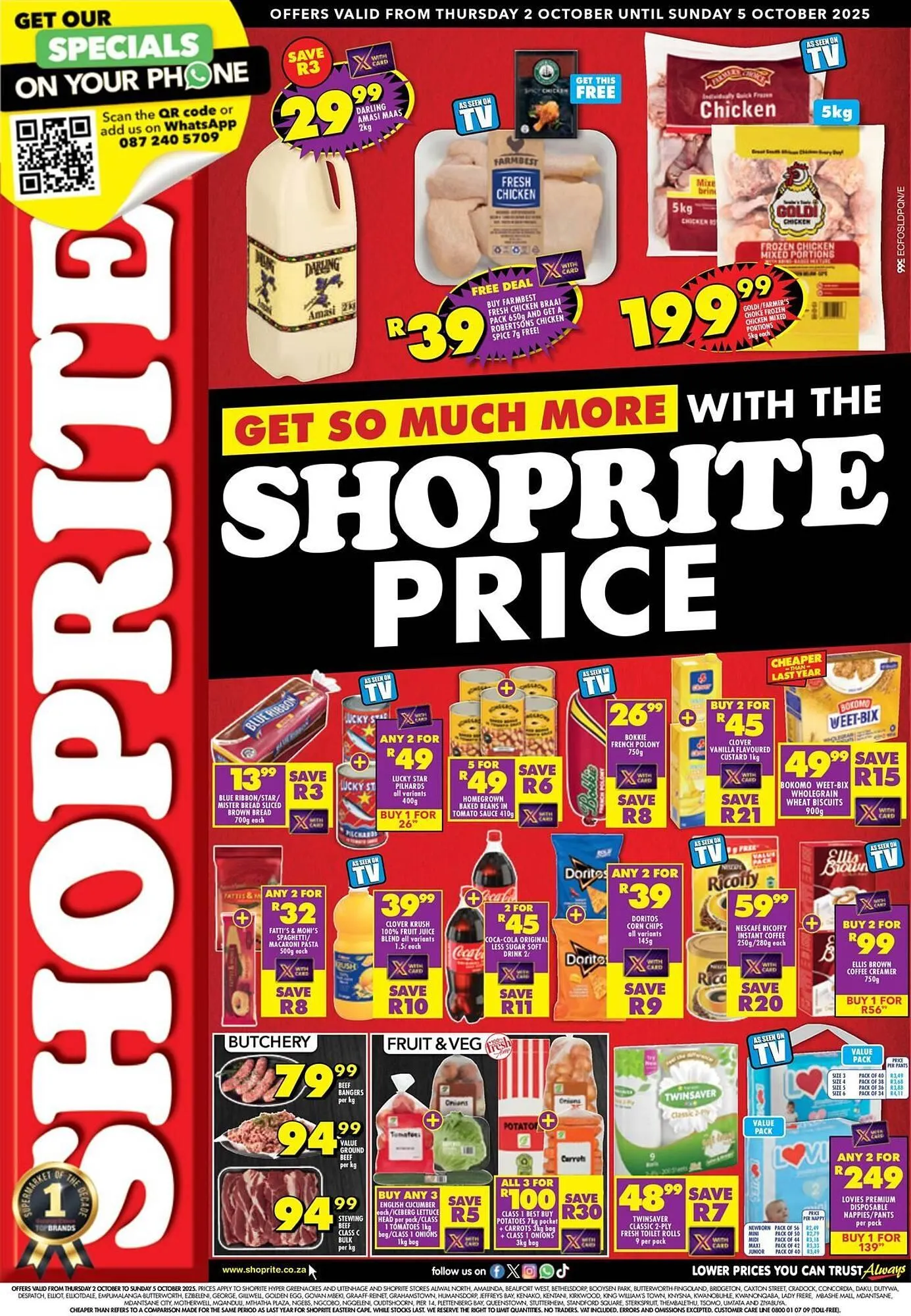 Shoprite catalogue from 2 November to 5 November 2025 - Catalogue Page 1