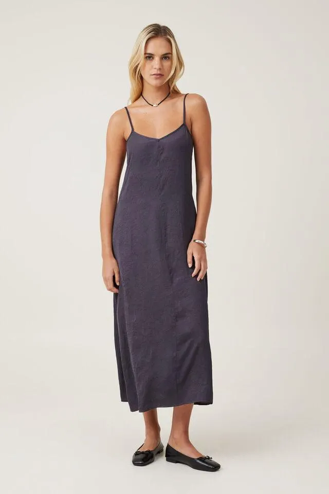 Sage Crushed Satin Slip Dress