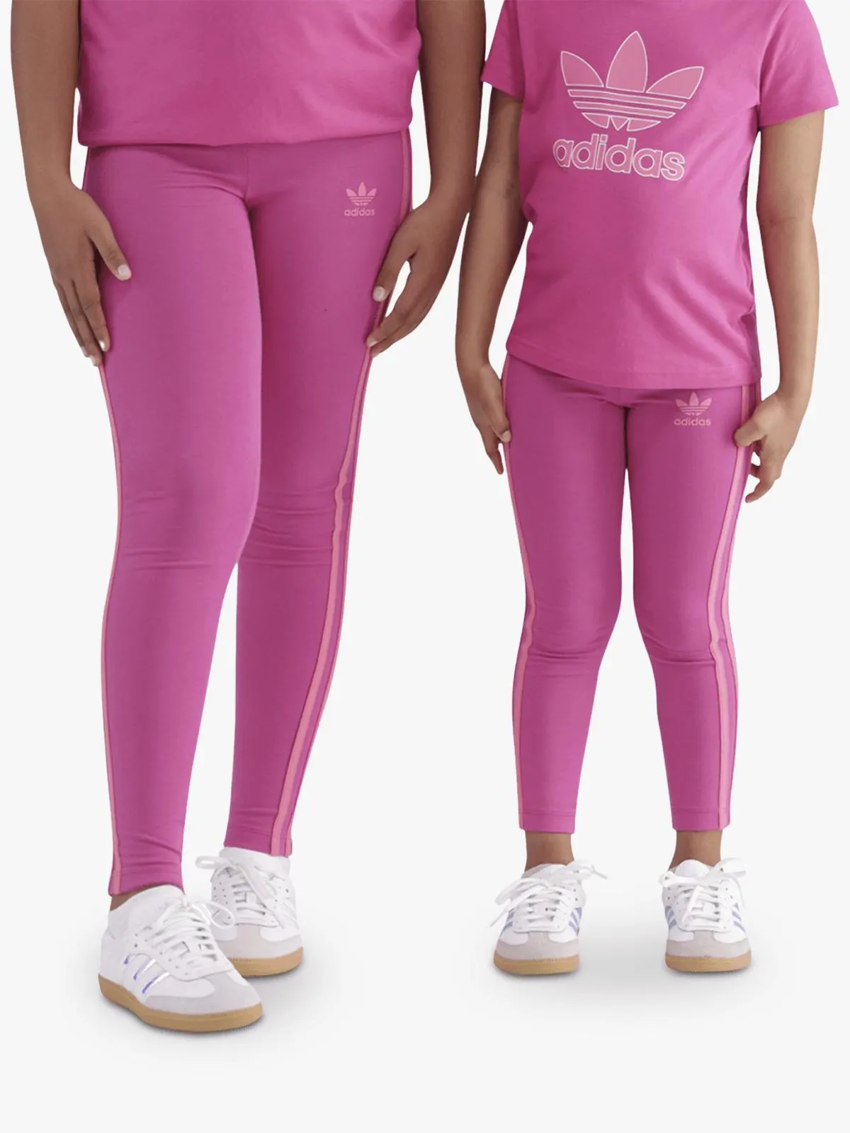 adidas Originals Girls Kids 3 Stripes Pink Legging