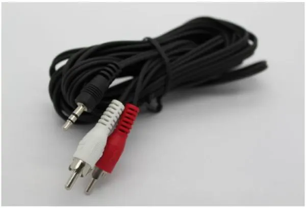 CYBERDYNE 3.5MM MALE TO 2RCA MALE 5M
