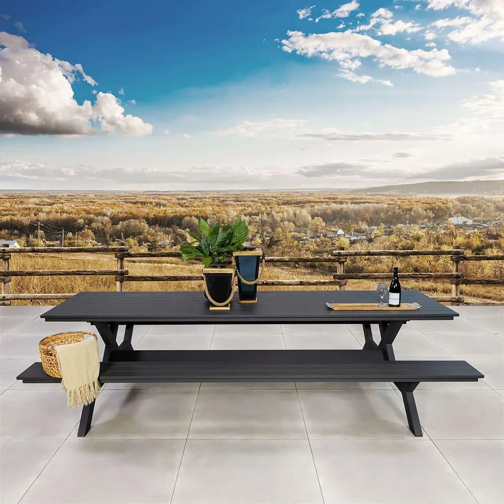 Everest 10-Seater Picnic Bench Grey