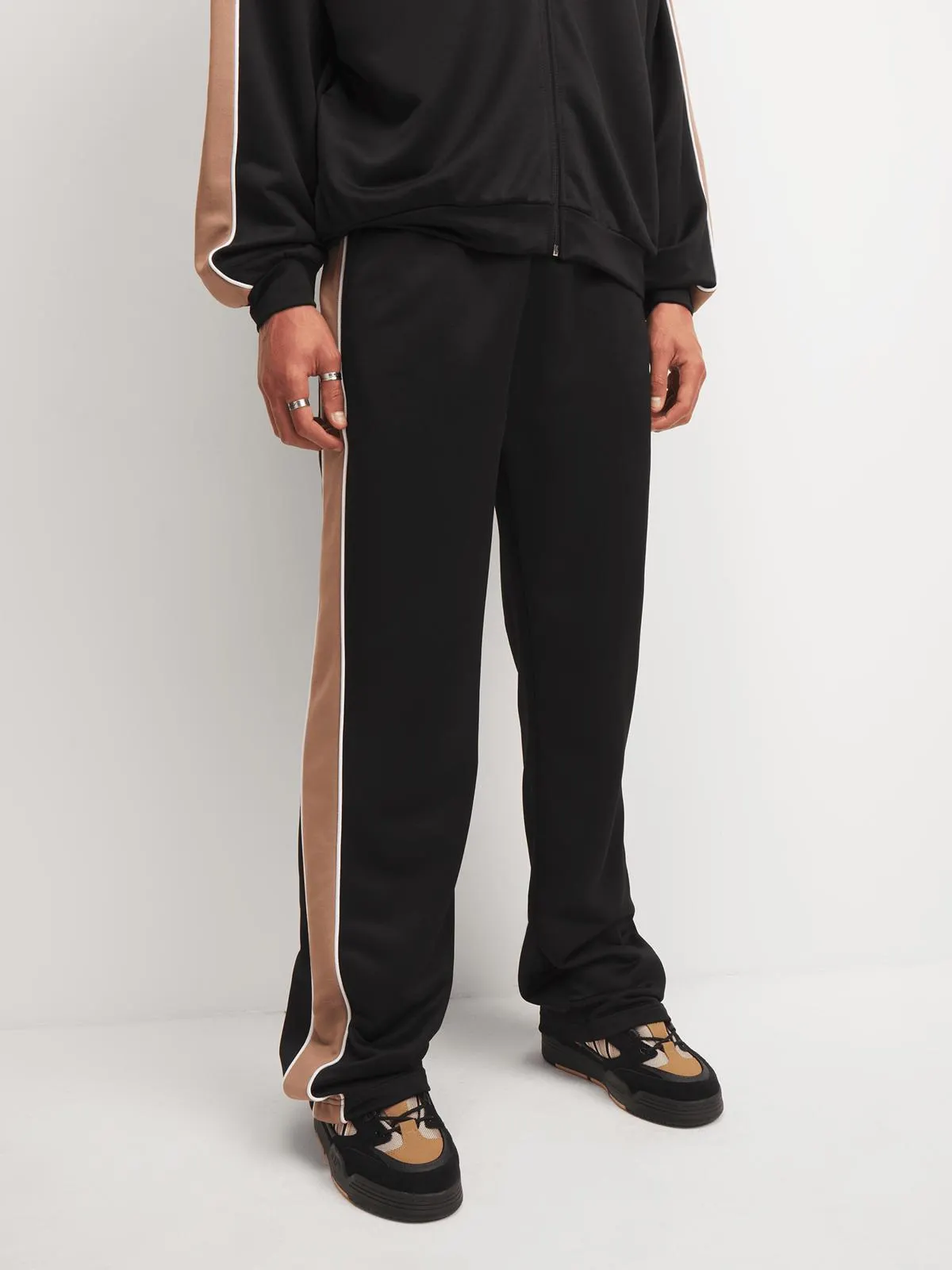The FIX Men's Black Co-Ord Track Pants