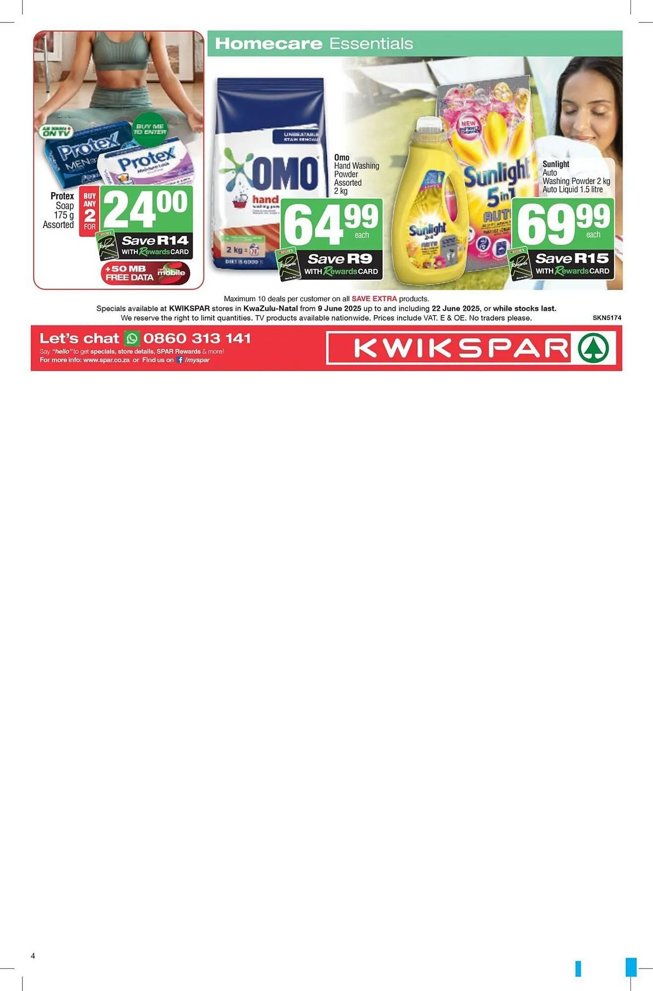 KwikSpar catalogue from 9 June to 22 June 2025 - Catalogue Page 4