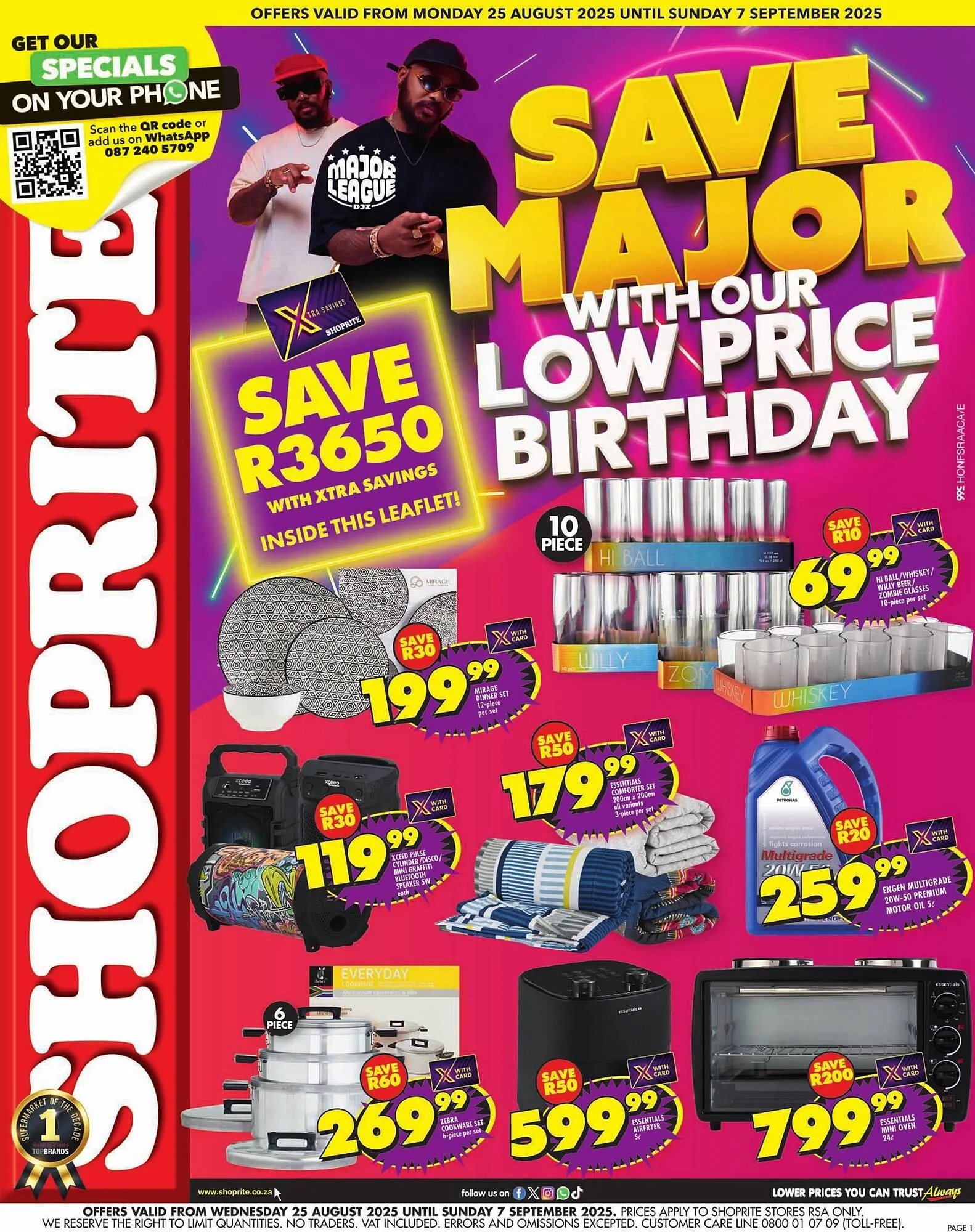 Shoprite catalogue from 25 August to 7 September 2025 - Catalogue Page 1