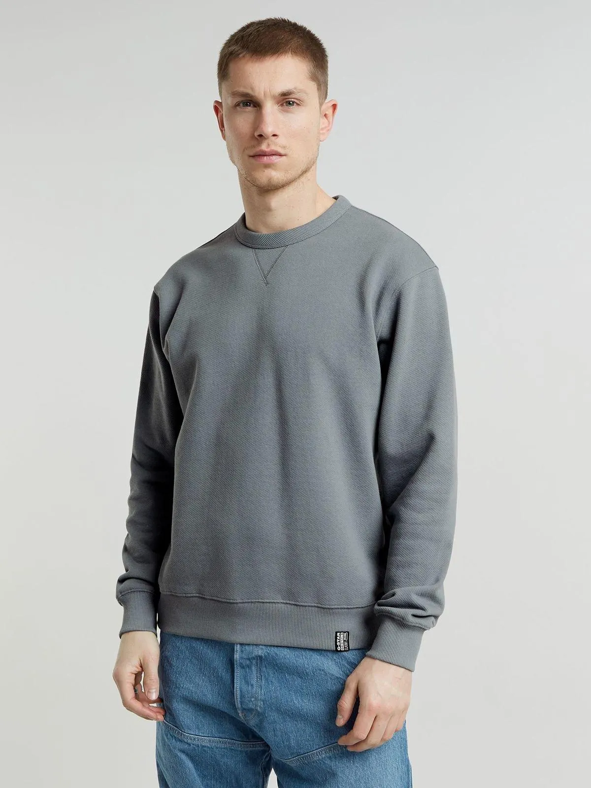 G-Star Men's Unisex Essential Loose Grey Sweater
