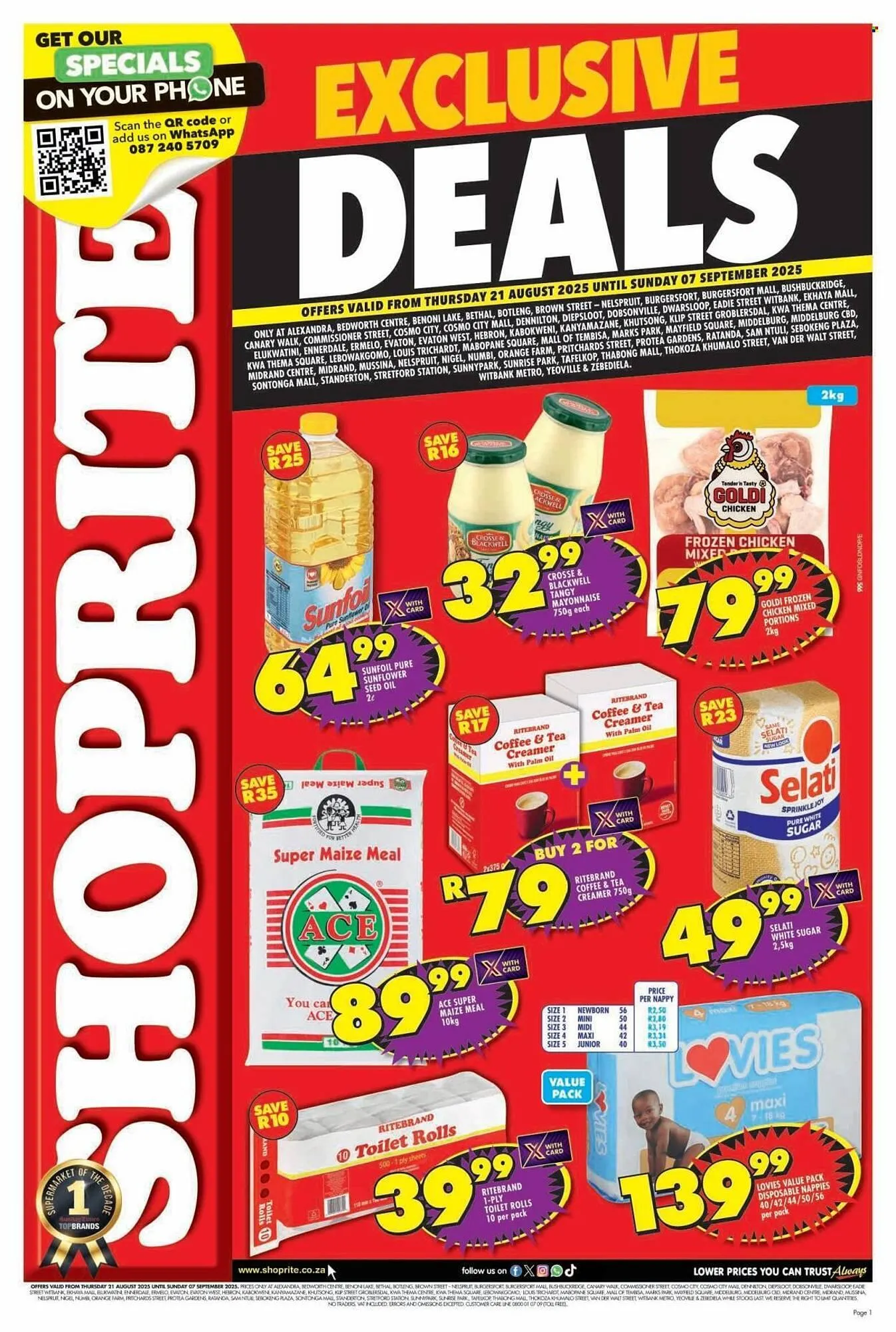 Shoprite catalogue from 21 August to 7 September 2025 - Catalogue Page 1