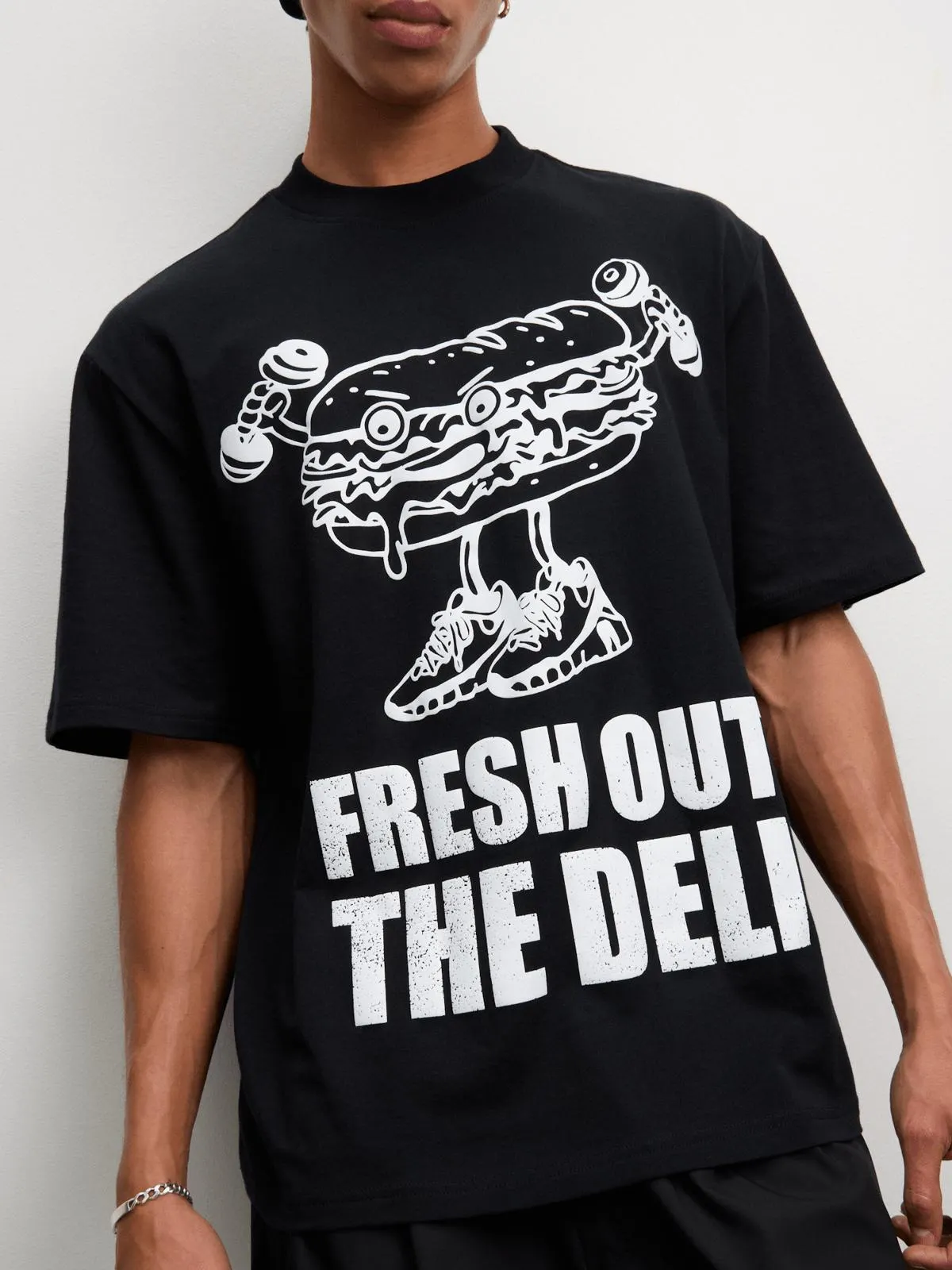 The FIX Men's Black Deli Bread Graphic Top