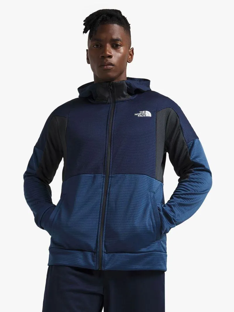 Mens The North Face Full Zip Blue Fleece Top