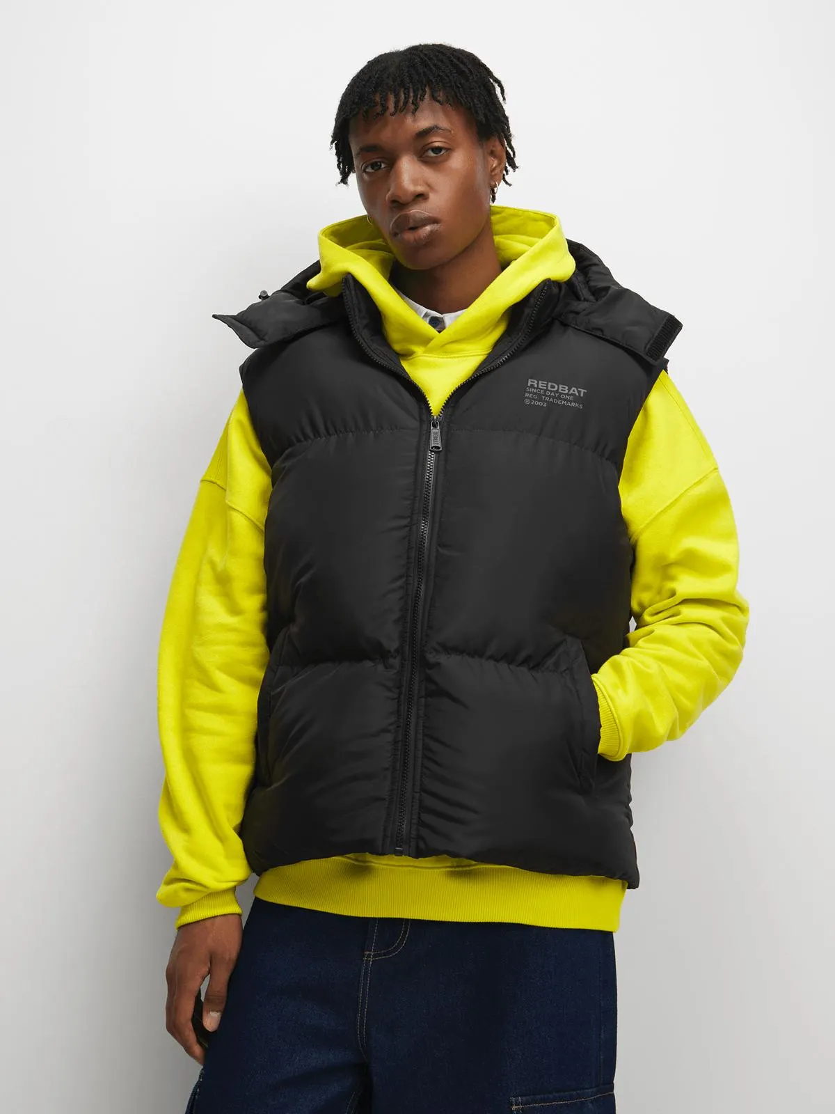 Redbat Men's Black Hooded Gilet