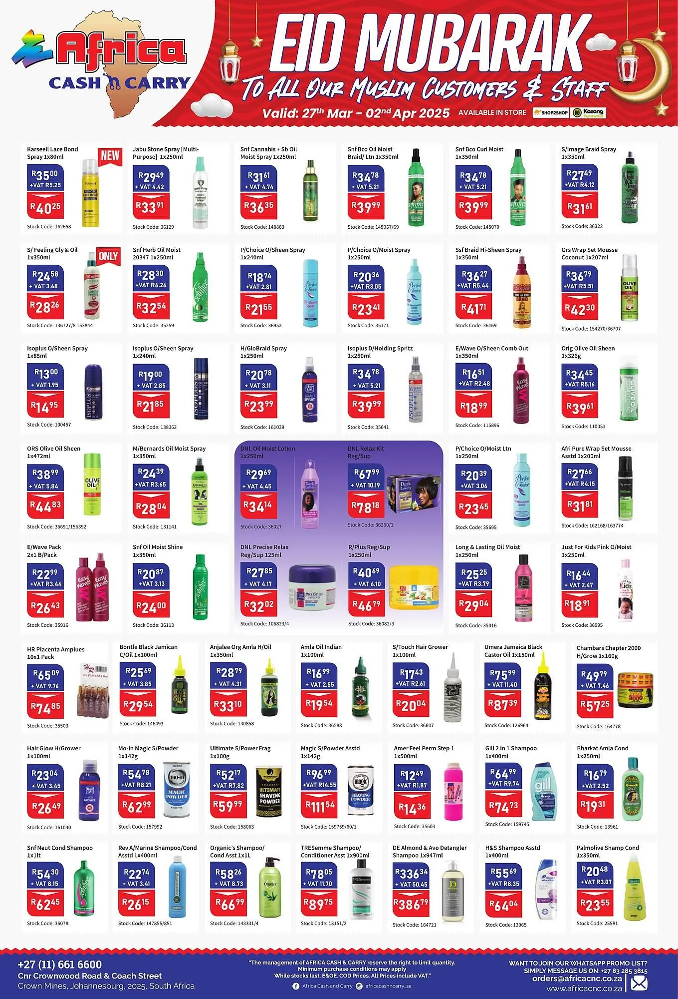 Africa Cash and Carry catalogue from 27 March to 2 April 2025 - Catalogue Page 1