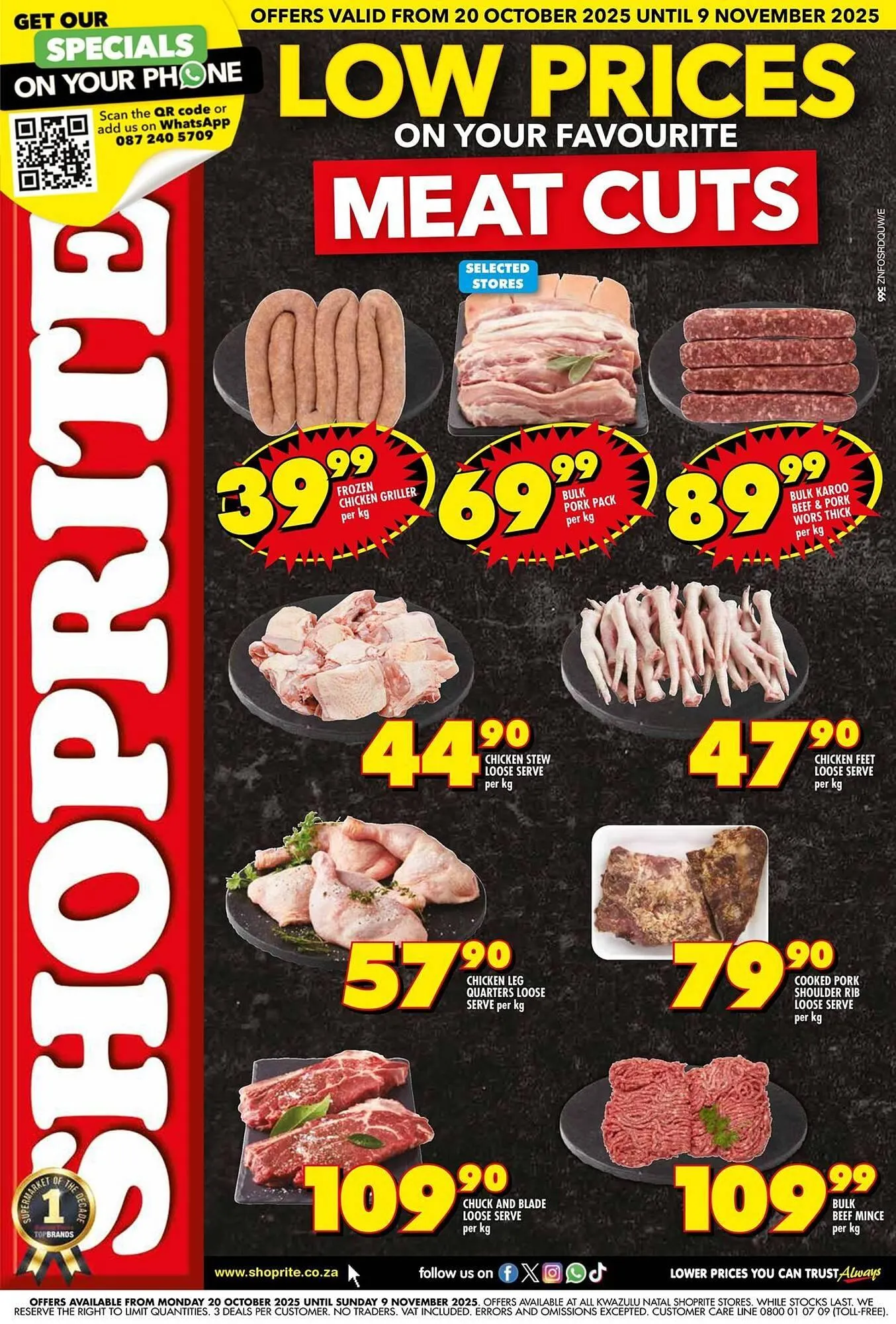 Shoprite catalogue from 20 November to 9 December 2025 - Catalogue Page 1