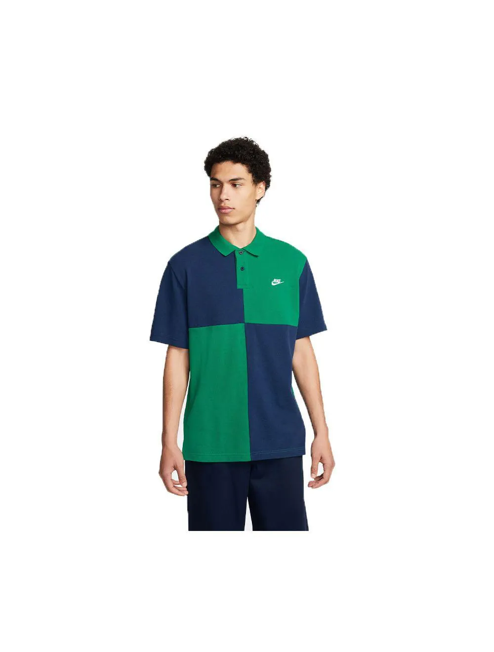 Nike Club Mens Block Polo Malachite/Navy