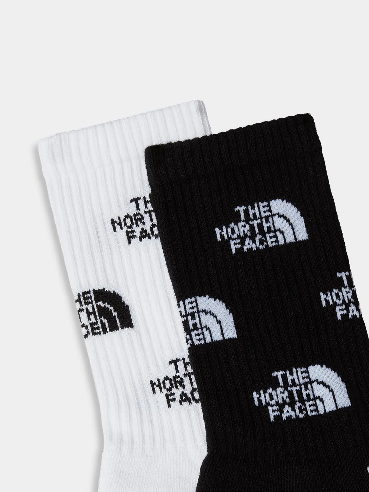 The North Face Black Everyday Logo 2P Crew Socks