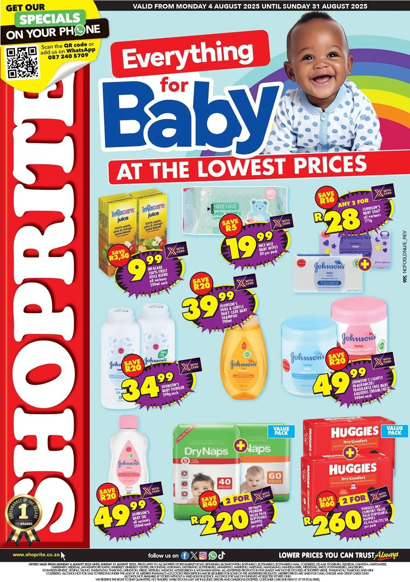 Shoprite catalogue from 4 August to 31 August 2025 - Catalogue Page 1