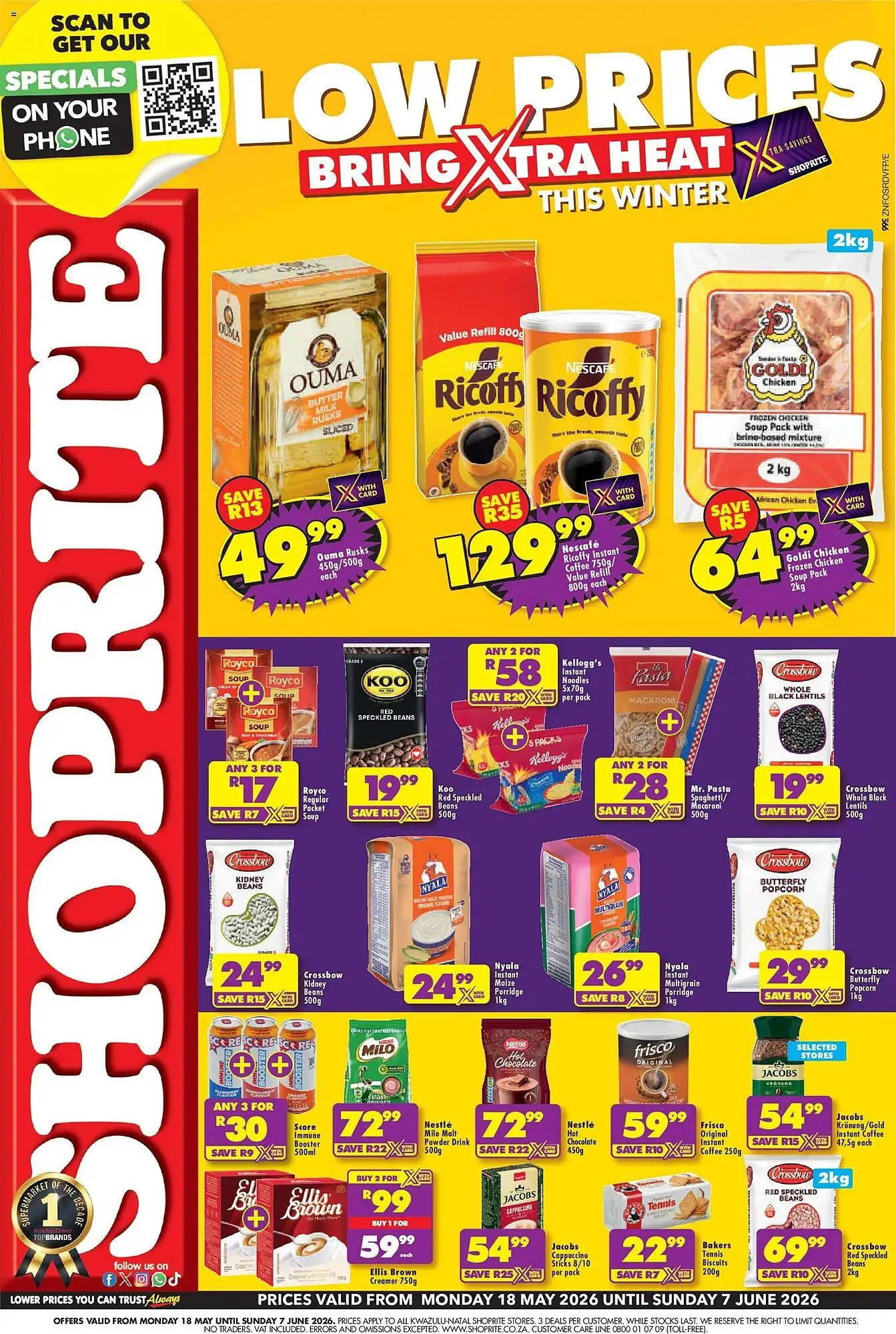 Shoprite catalogue from 18 May to 7 June 2026 - Catalogue Page 1