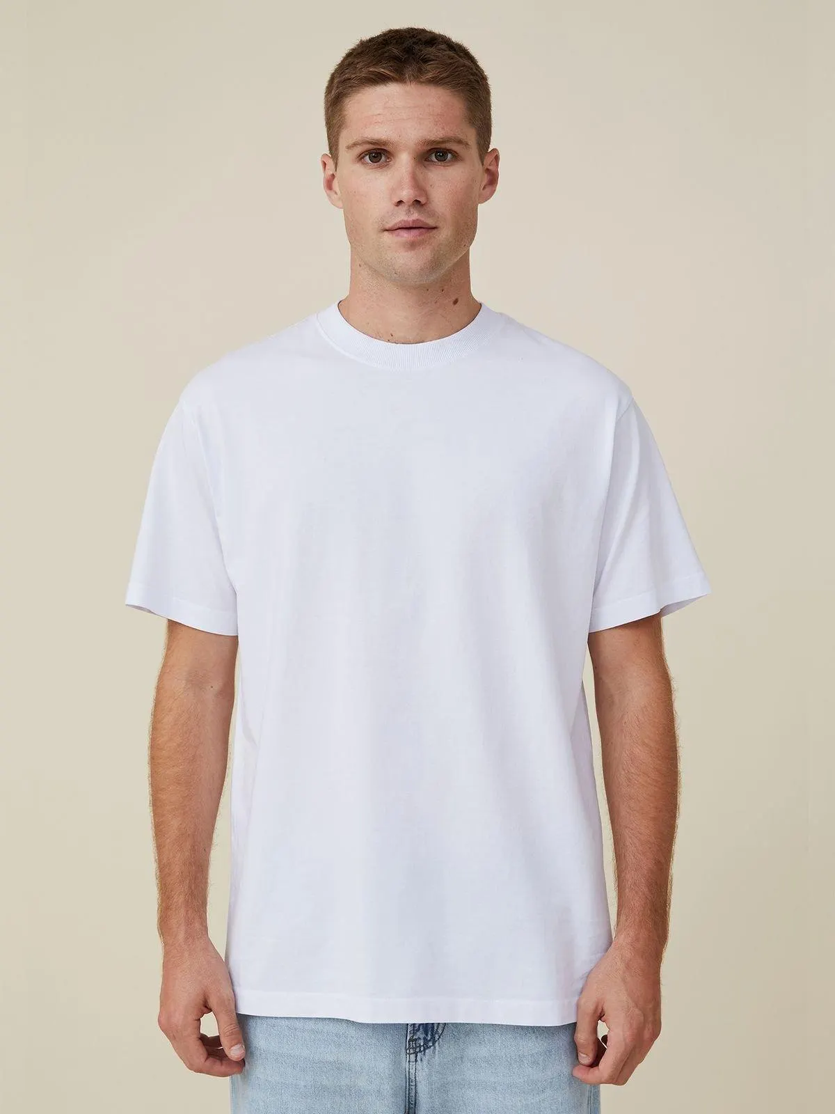Men's Cotton On White Organic Loose Fit T-Shirt