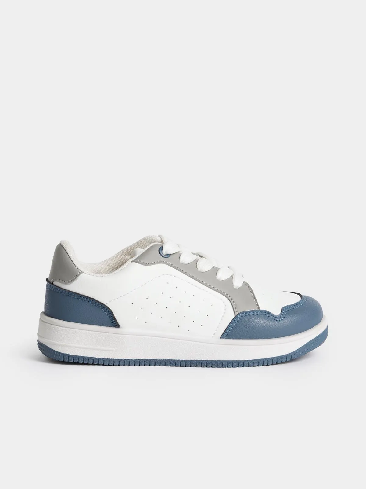 Younger Boy's Blue & Grey Sneakers
