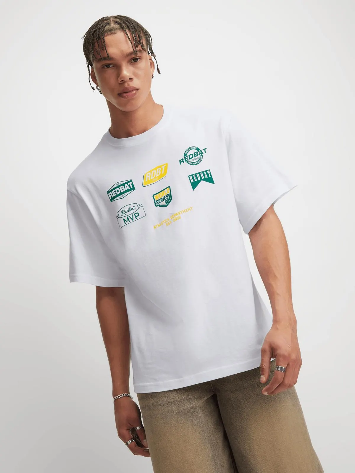 Redbat Athletics Men's White T-Shirt