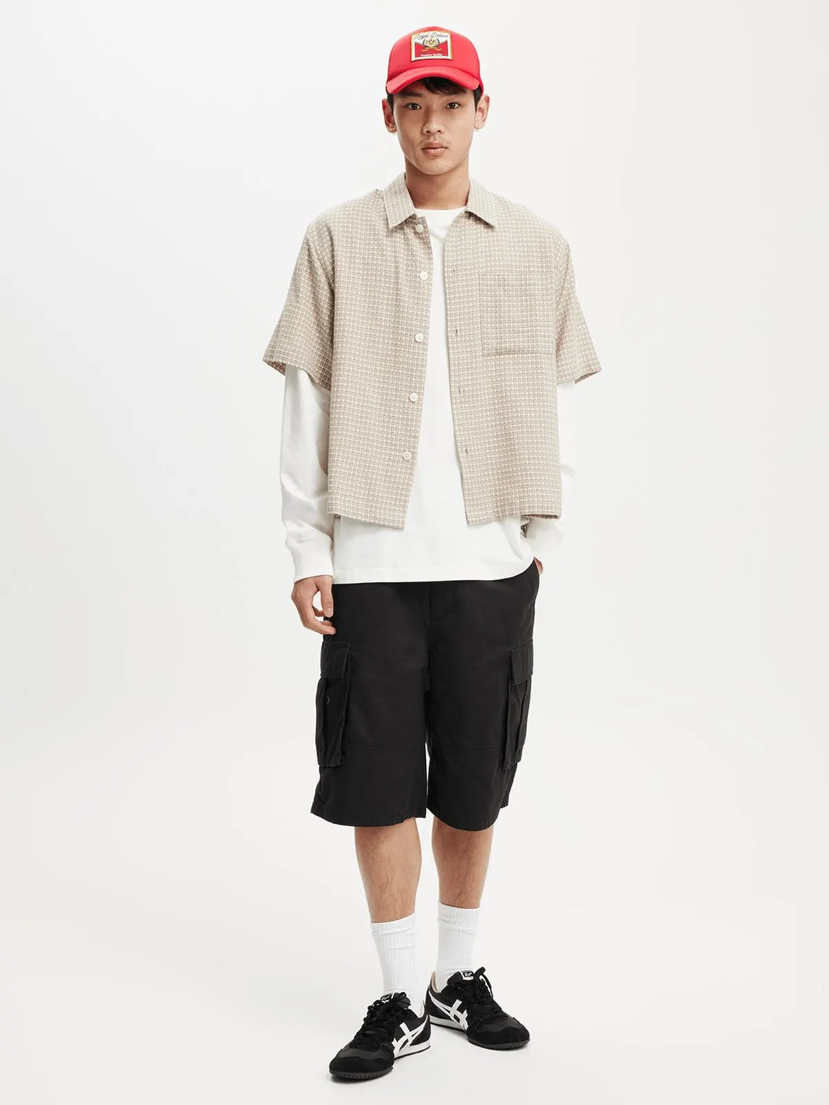 Men's Cotton On Black Baggy Cargo Shorts