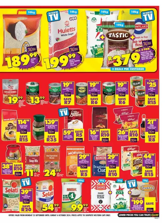 Shoprite Promise Western Cape from 24 September to 6 October 2024 - Catalogue Page 7
