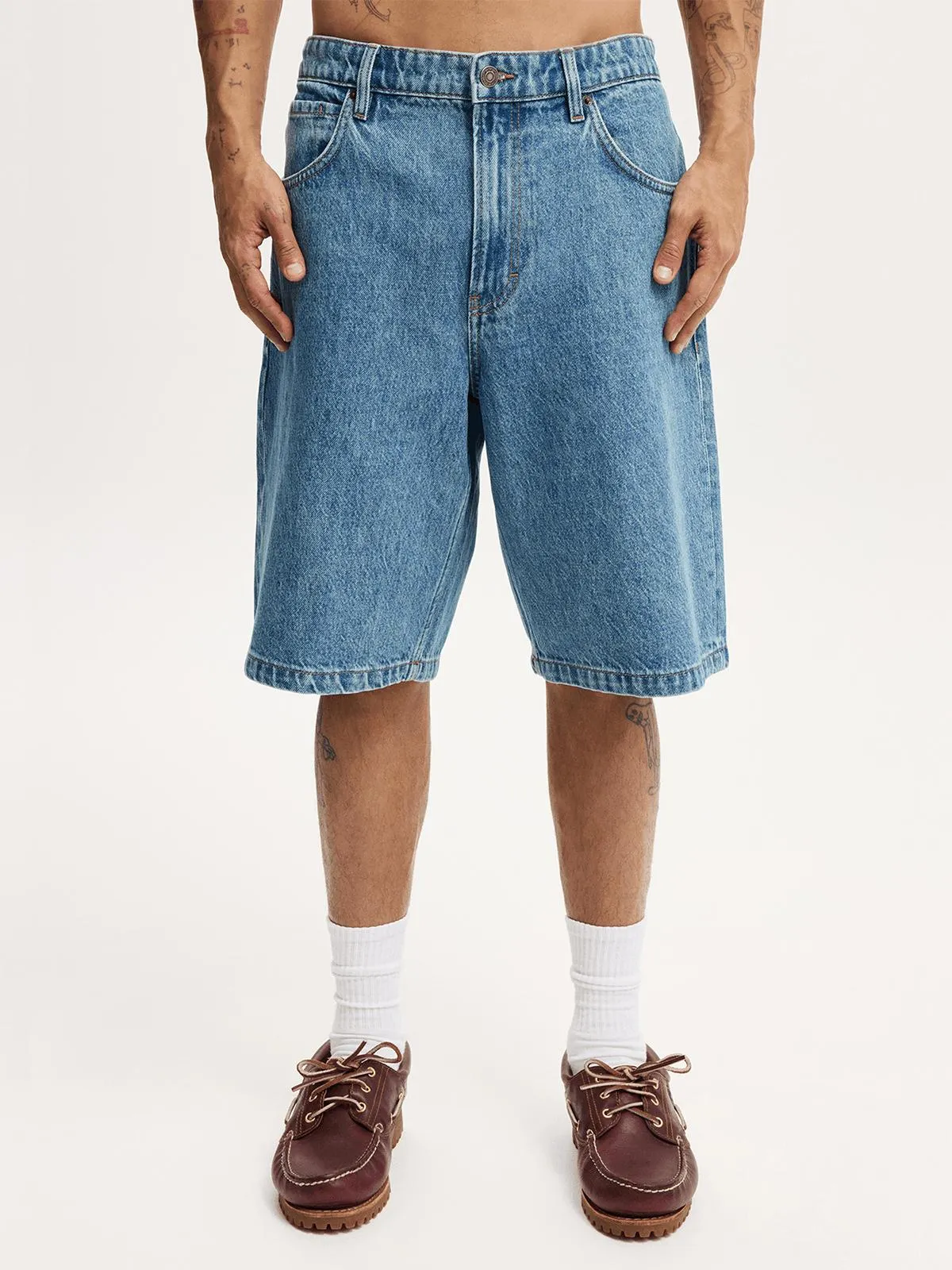 Men's Cotton On Blue Baggy Denim Shorts