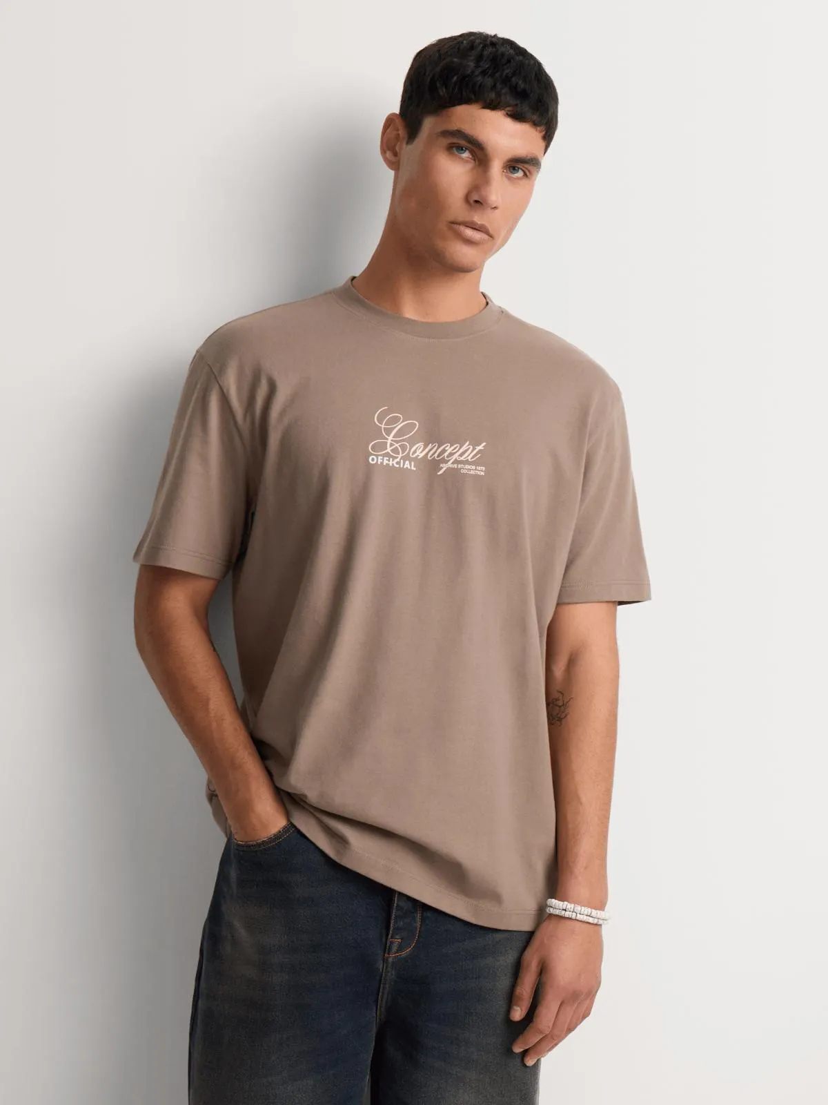 Markham Men's New Concept Brown T-Shirt