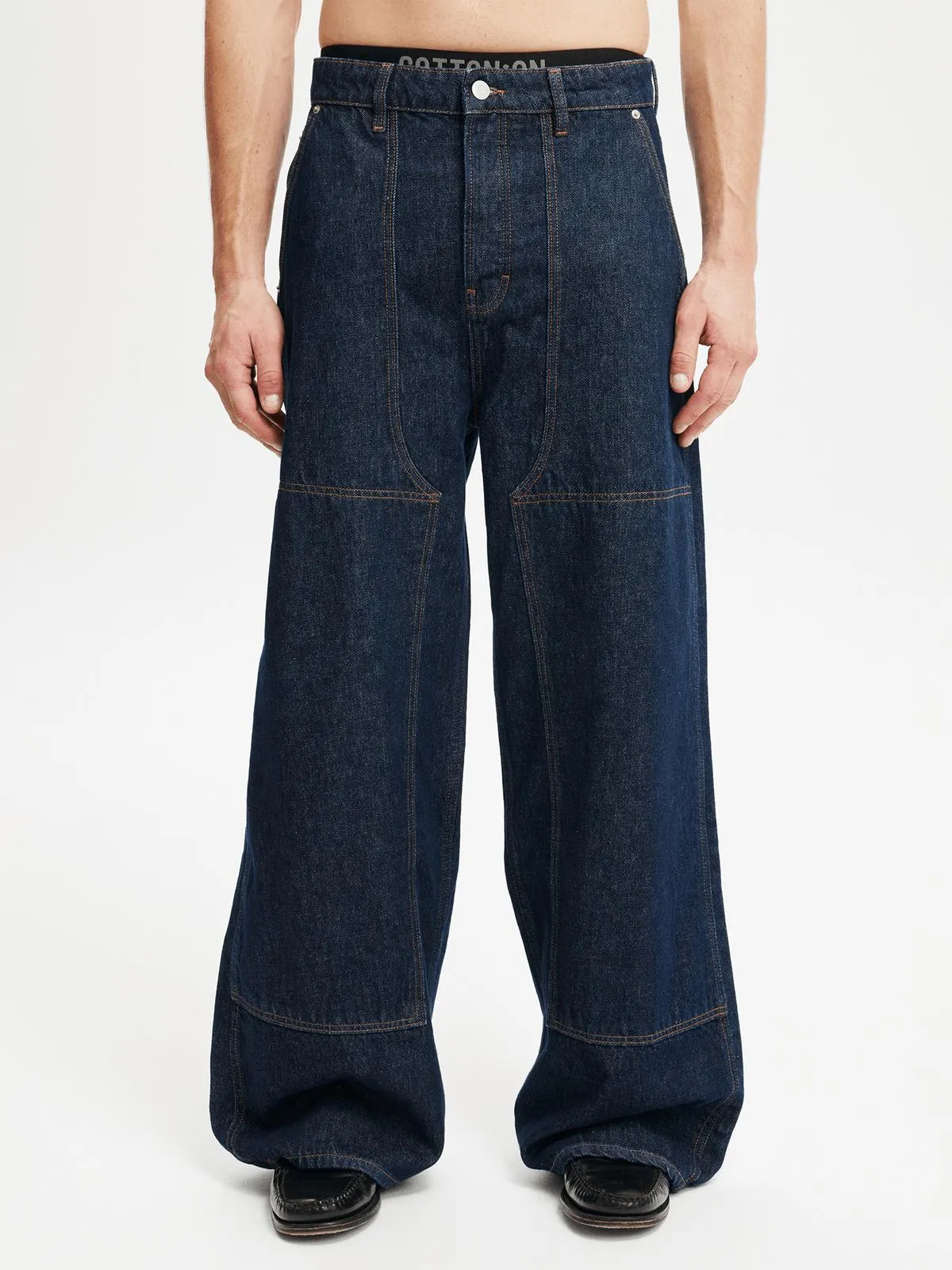 Men's Cotton On Blue Super Baggy Balloon Jeans