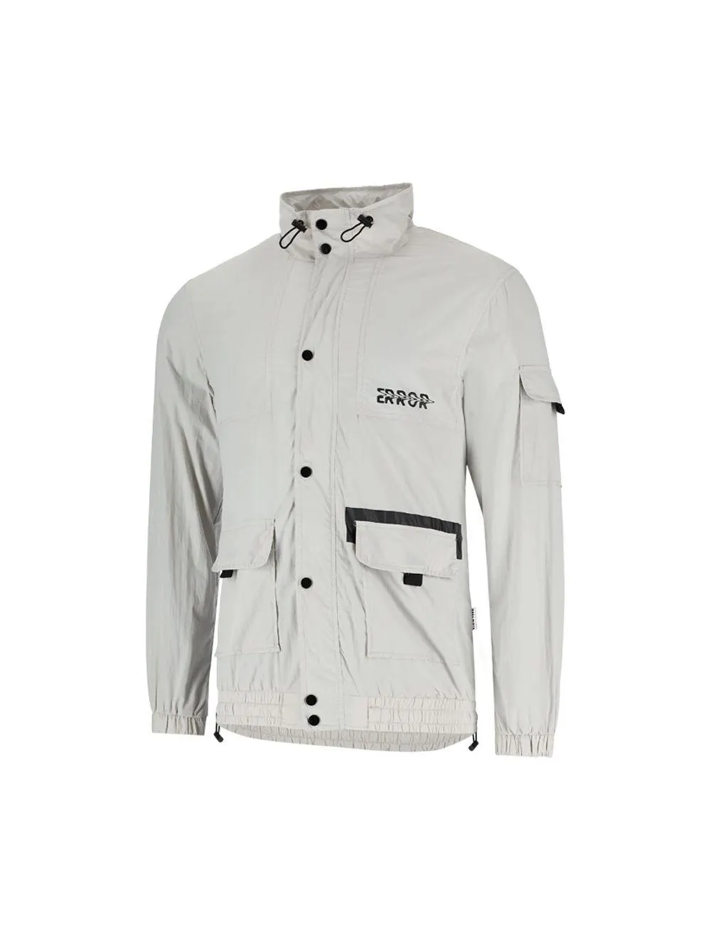 Grey Wolf Error Mens Windbreaker Oyster Mushroom