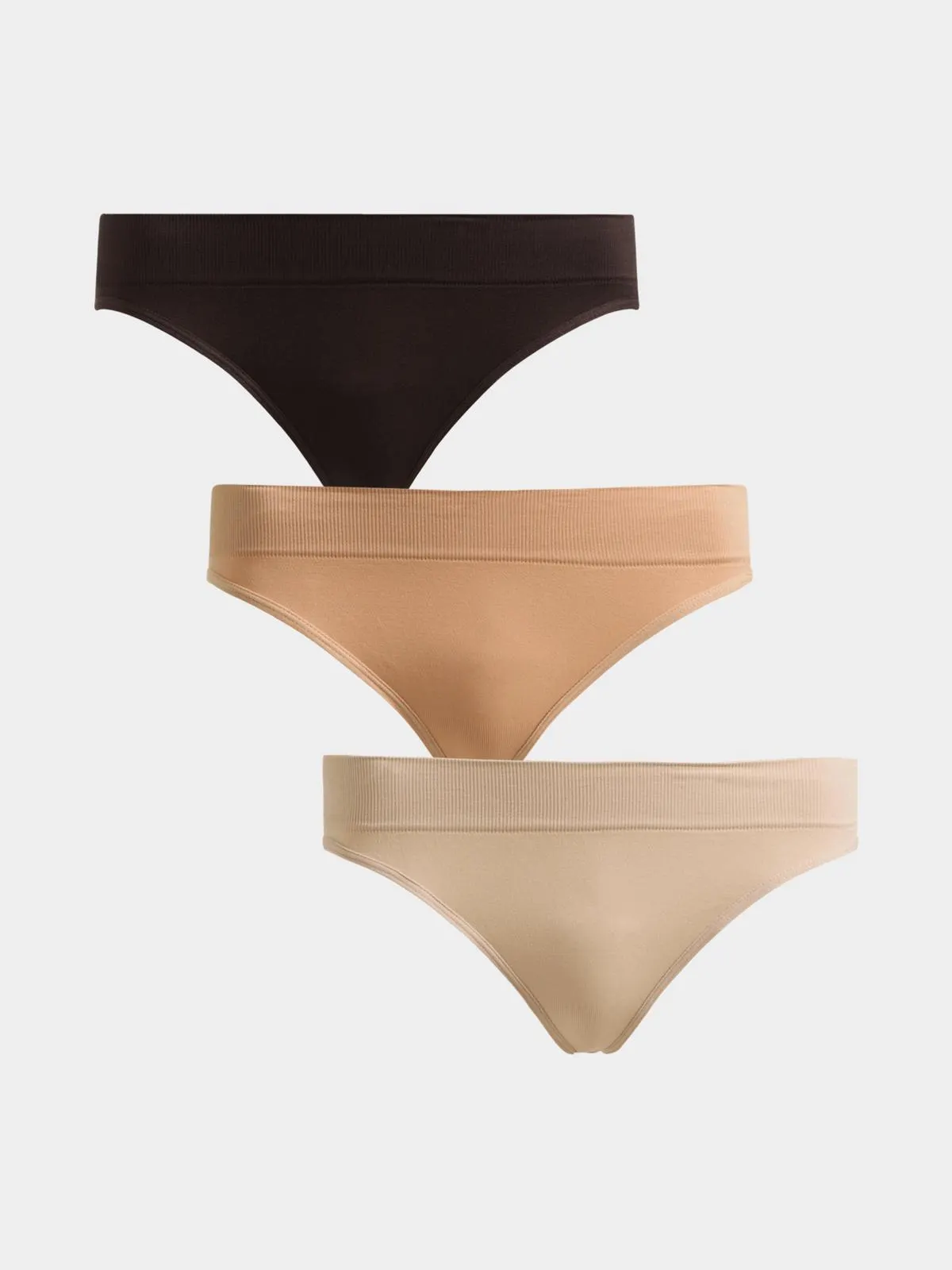 Jet Women's 3 Pack Beige Brush Choc Seamless Bikini