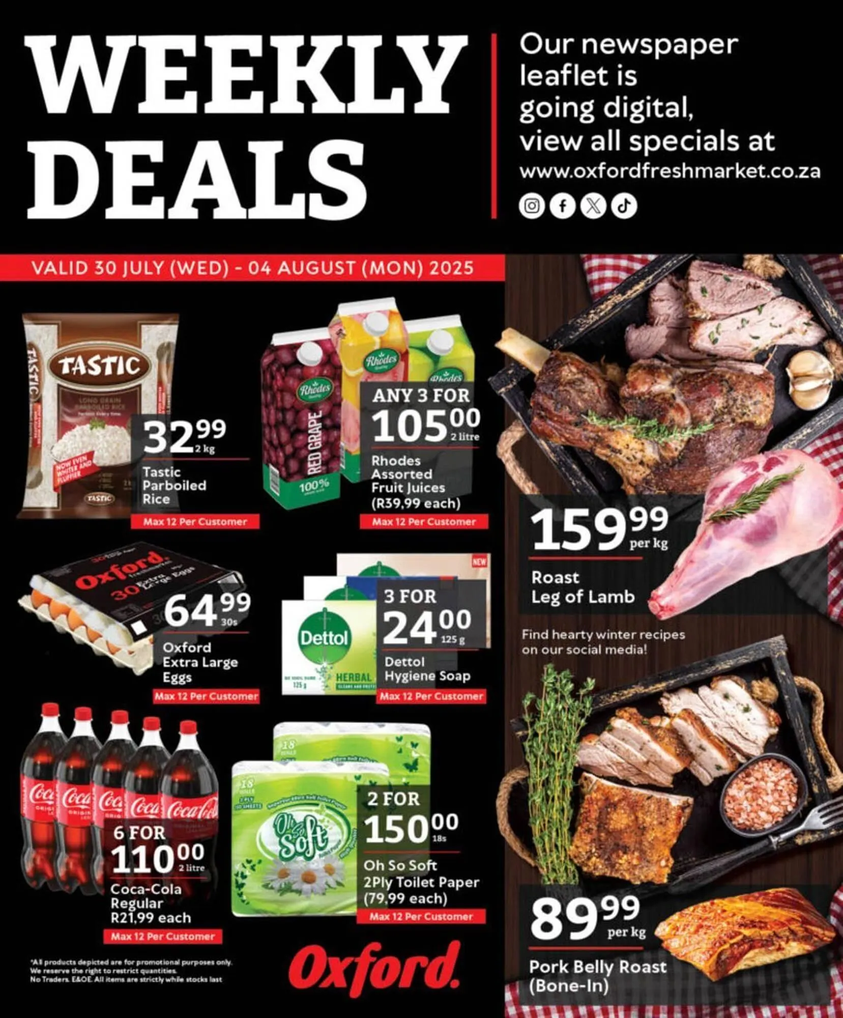 Oxford Freshmarket catalogue from 30 July to 4 August 2025 - Catalogue Page 1