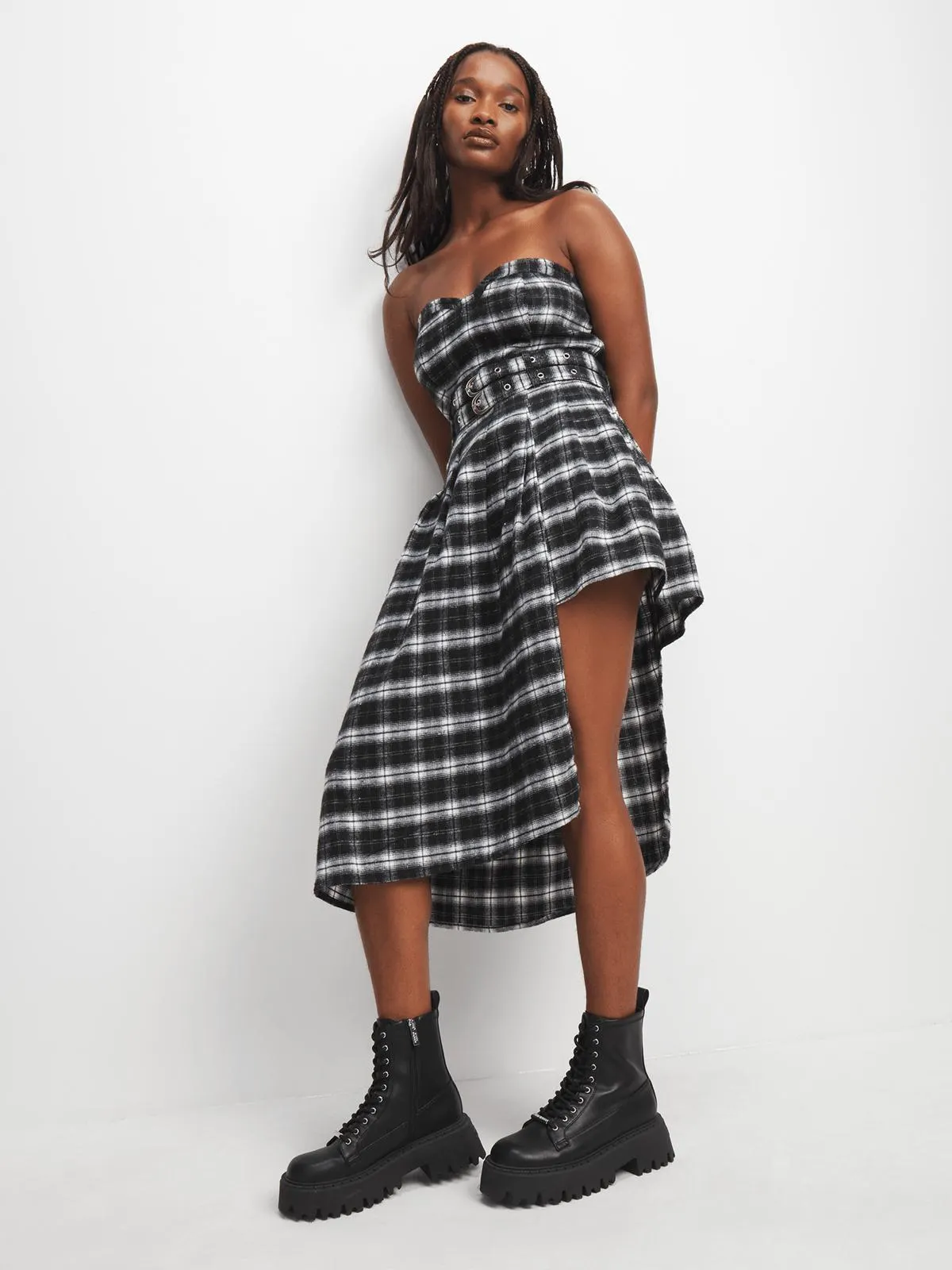 Women's Black Utility Mini Dress