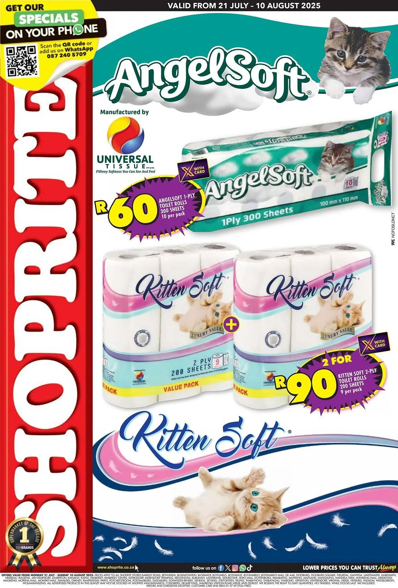 Shoprite catalogue from 22 July to 10 August 2025 - Catalogue Page 1
