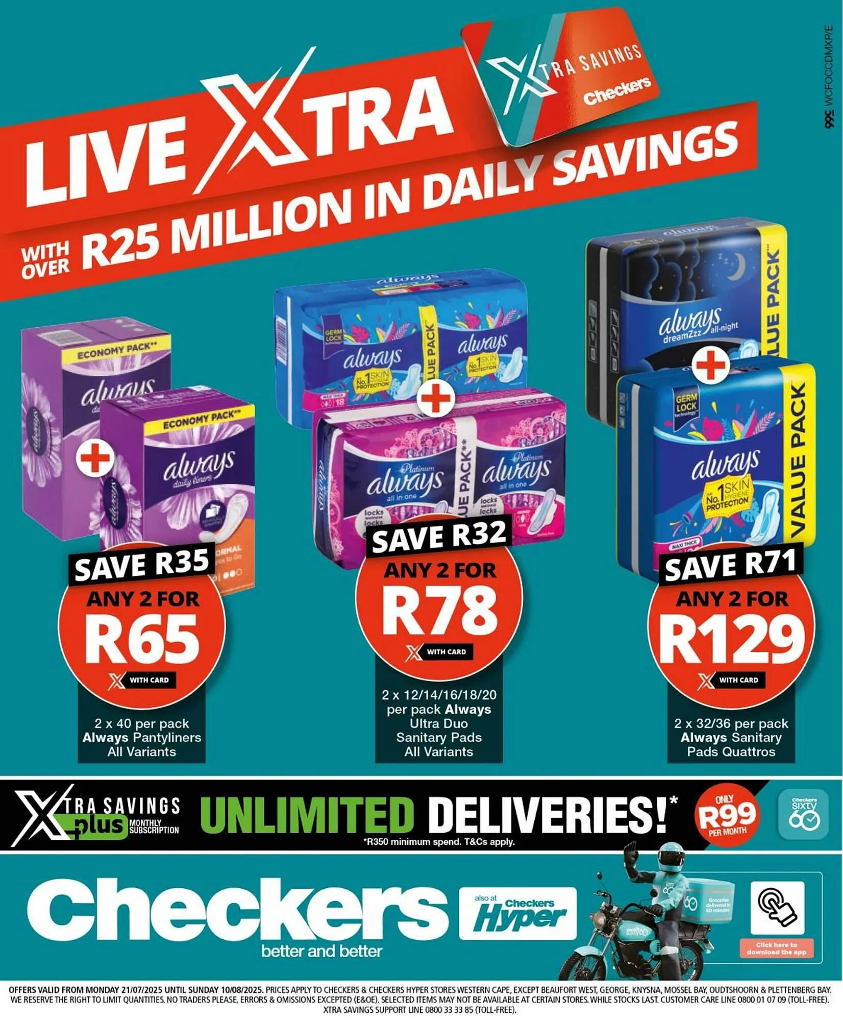 Checkers catalogue from 21 July to 10 August 2025 - Catalogue Page 1