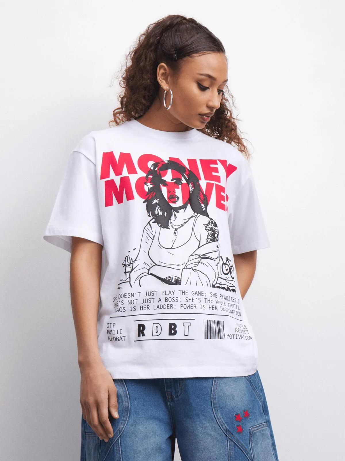 Redbat Women's White Relaxed T-Shirt