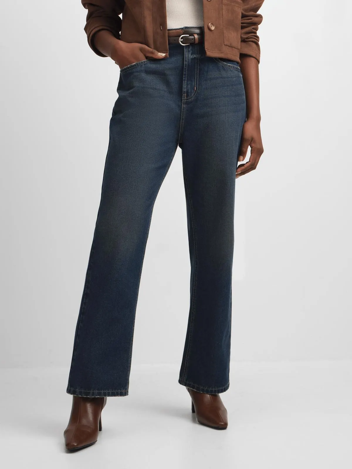 Exact Women's Dark Wash Straight Leg Jeans