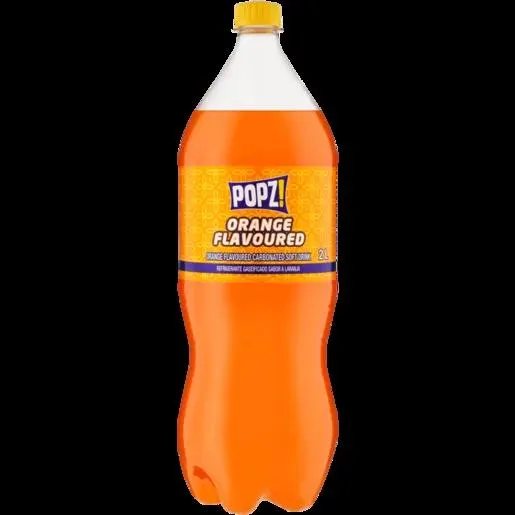 Popz Orange Flavoured Soft Drink 2L