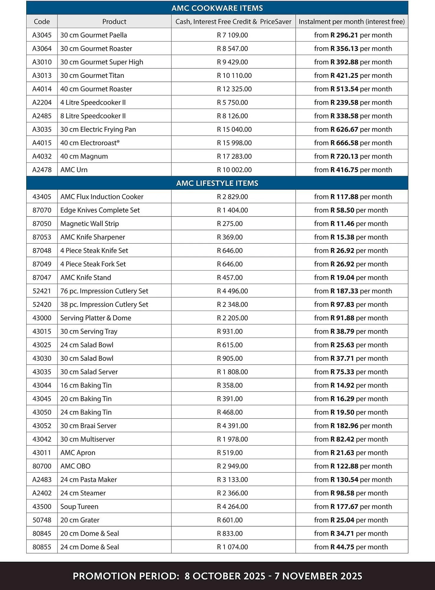 AMC Cookware catalogue from 8 October to 7 November 2025 - Catalogue Page 6
