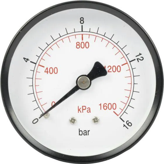 Aircraft Airline Pressure Gauge 63mm 1/4in Rear Fit 0-16Bar/0-1600KPA