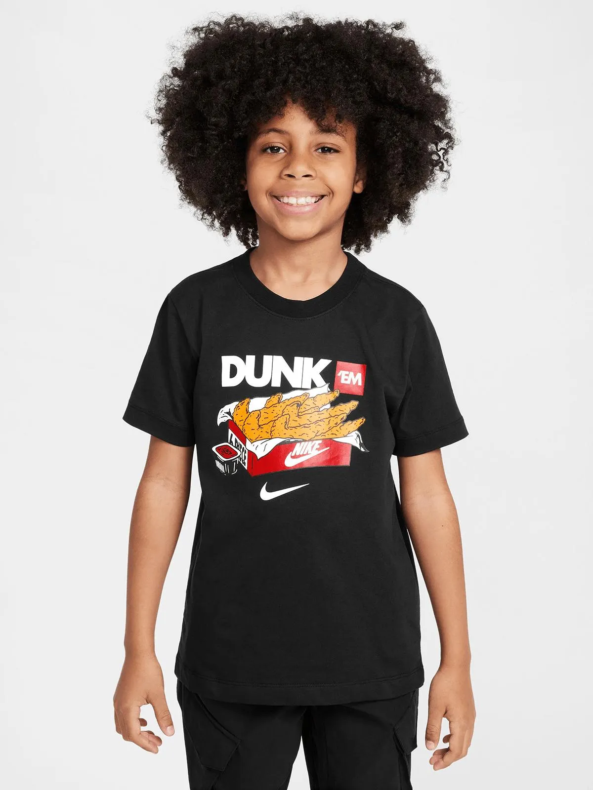 Nike Unisex Youth Sportswear Dunk 'Em Black T-Shirt
