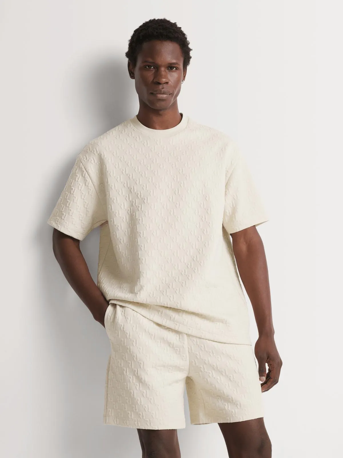 Relay Jeans Men's Jacquard Ecru Shorts