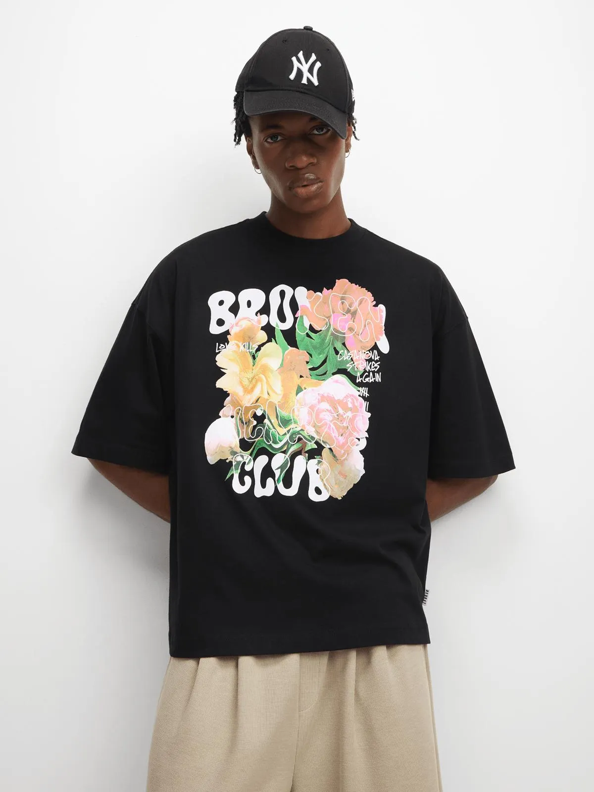 Redbat Men's V-Day Boxy Black T-shirt