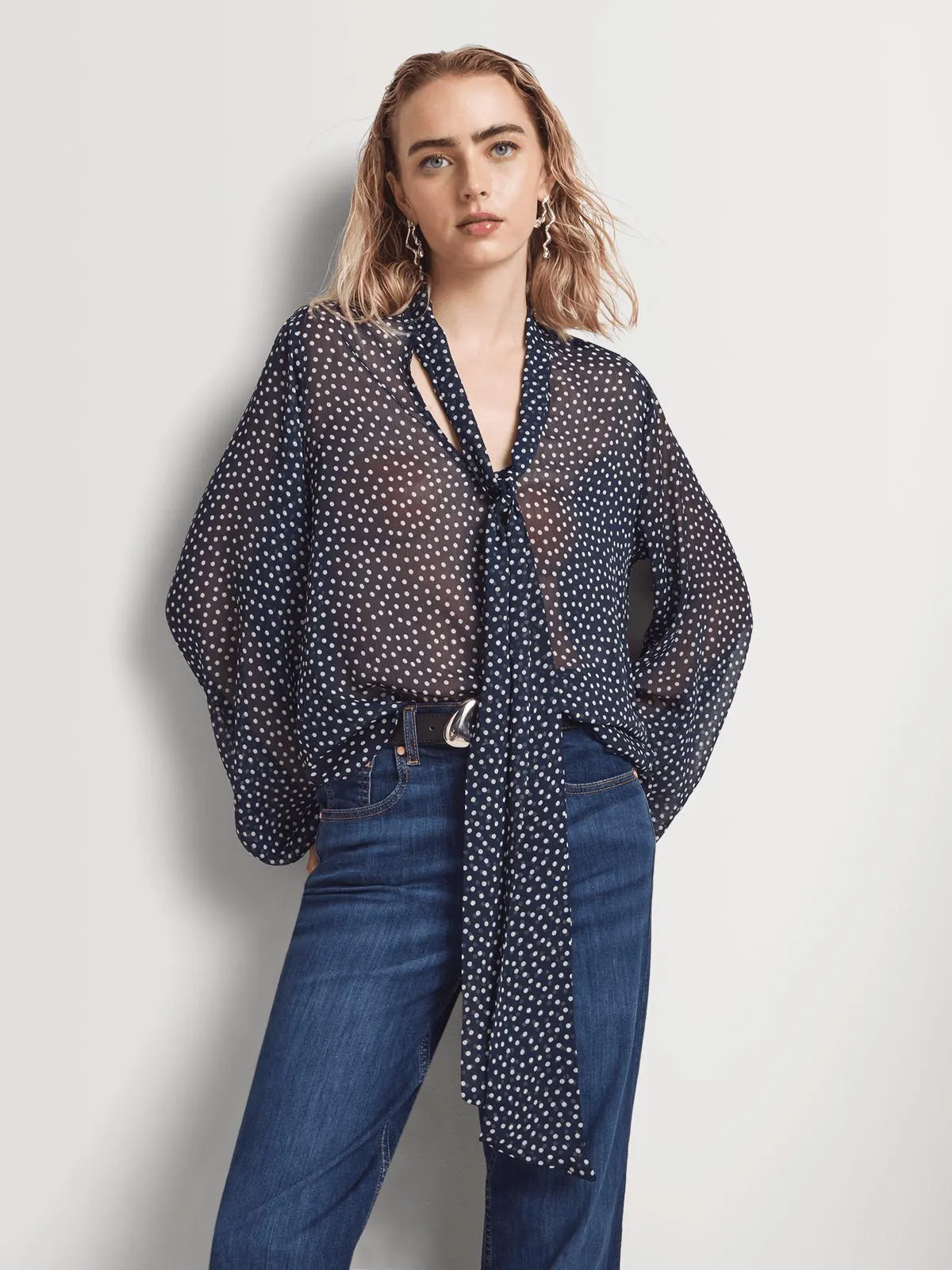 Chiffon Pussy Bow Blouse