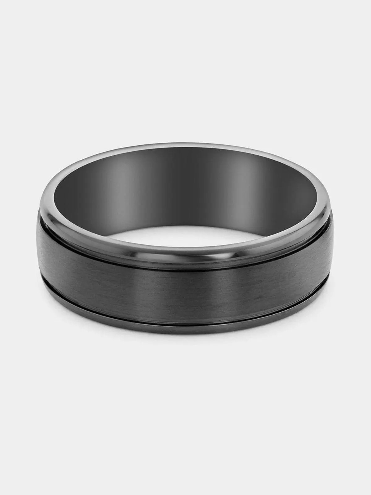 Zirconium Men's Matt Centre Ring