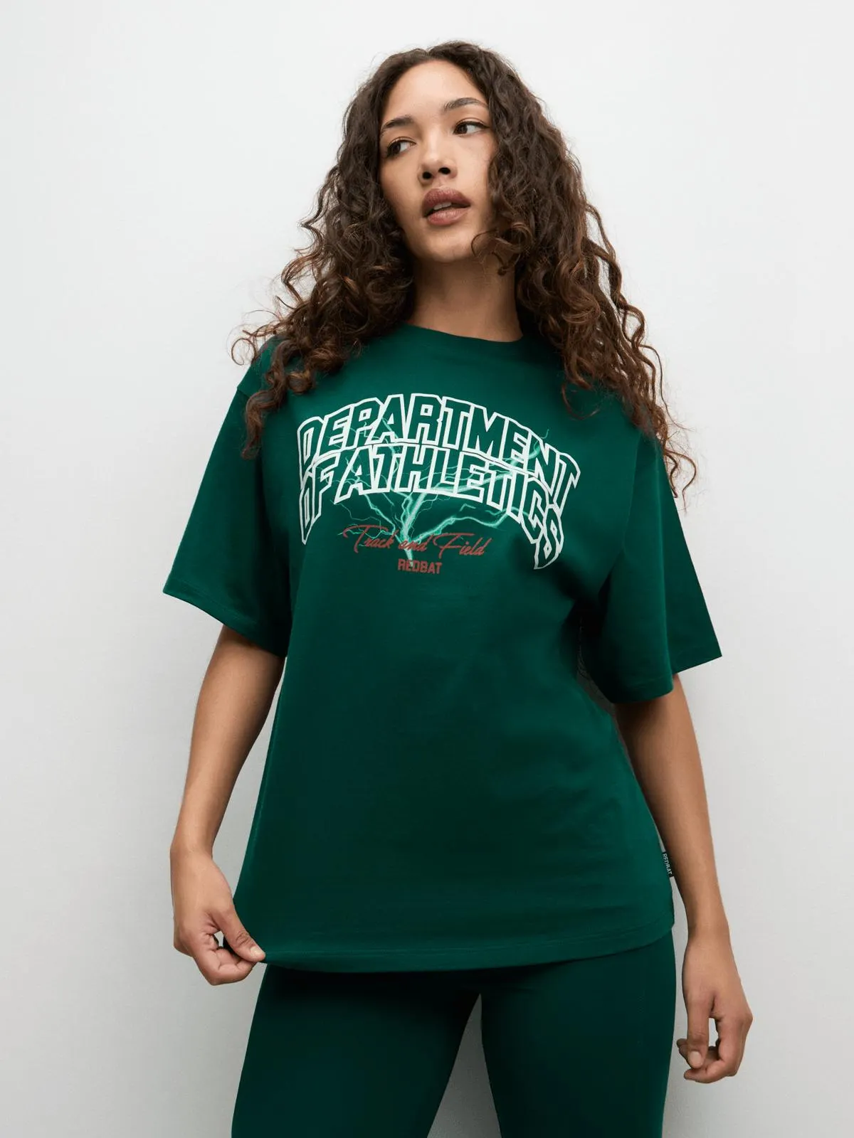 Redbat Athletics Women's Graphic Green T-Shirt