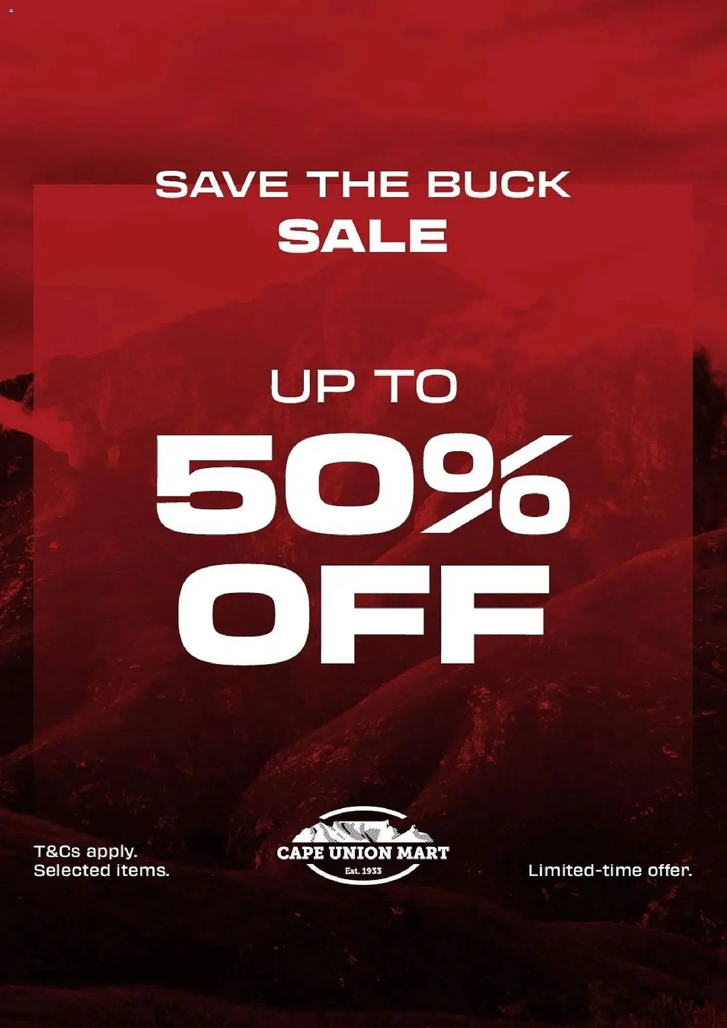 Cape Union Mart catalogue from 31 December to 31 January 2026 - Catalogue Page 1