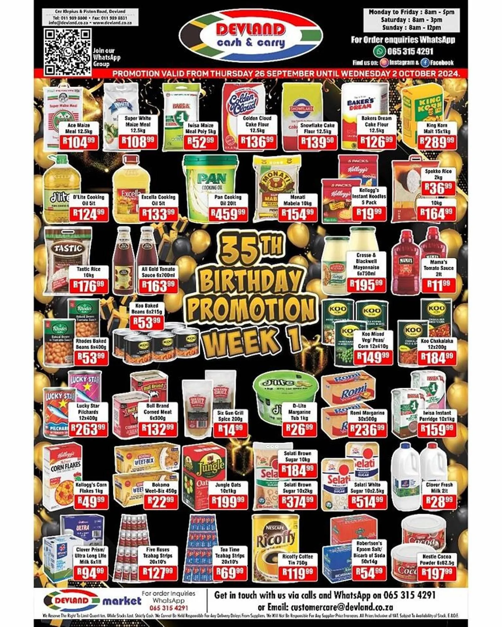 Devland Cash And Carry catalogue from 26 September to 2 October 2024 - Catalogue Page 1