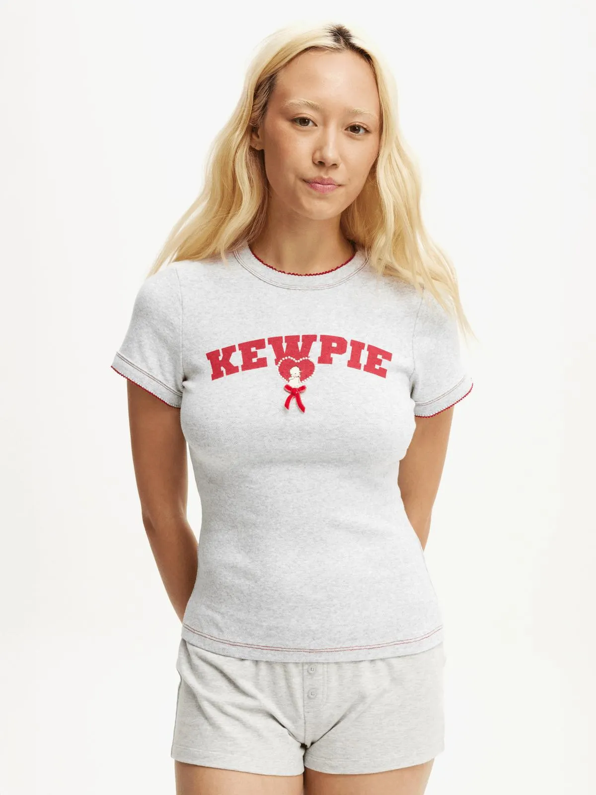 Women's Cotton On Grey Pointelle Sleep T-shirt